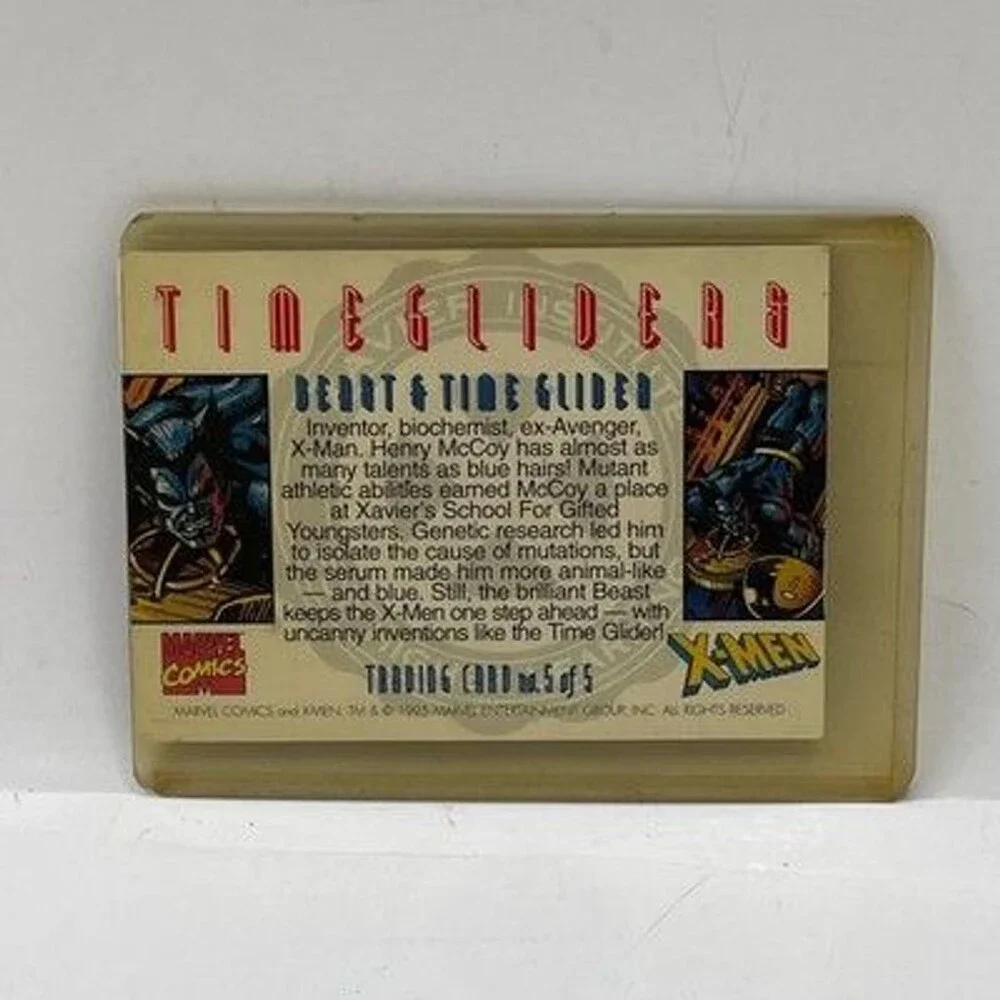 Marvel Timegliders 1995 Beast & Time Glider Beast X-Men Trading Card 5/5